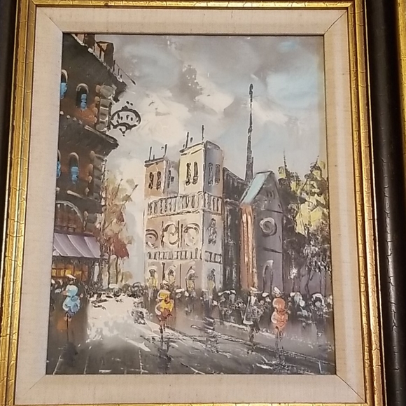 original Jacques Marchand Other - Original Jacques Marchand Oil Painting Paris